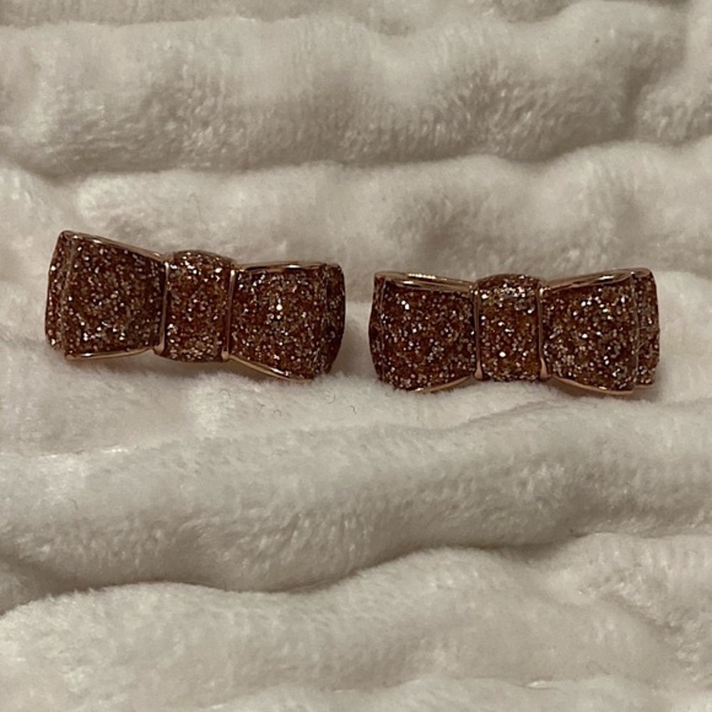Kate Spade Rose Gold Bow Studs